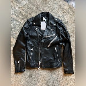 7forAllMankind men biker leather XS